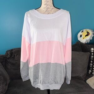 🔹4 for $30 Yidarton Colorblock Oversized Sweatshirt, Large